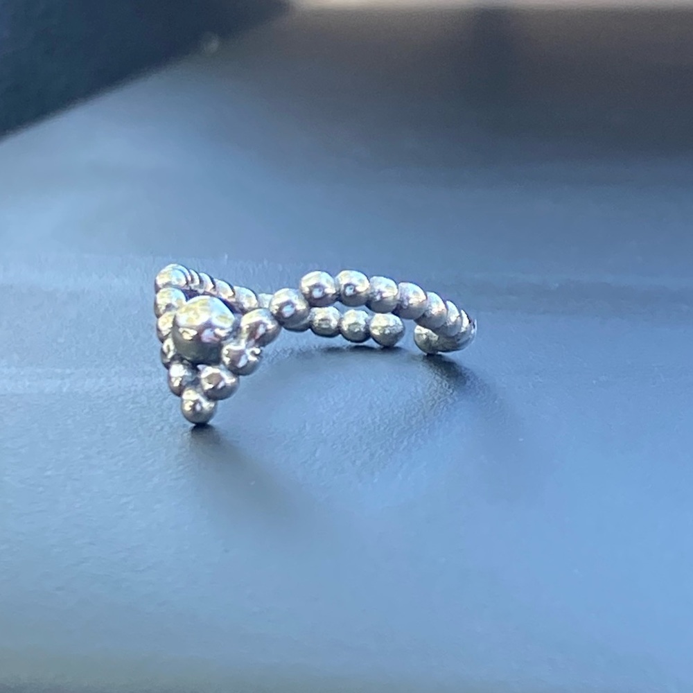 Simple Toe Hand Adjustable Sterling Silver Ring - image 3